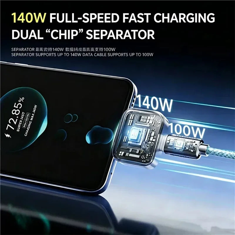 Fast Charging Power Adapter with Auto-Disconnect for Type-C Devices