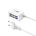 USB Charging Station 6-in-1 Power Strip with Fast Charging - 1m Cord, Multiple USB Ports