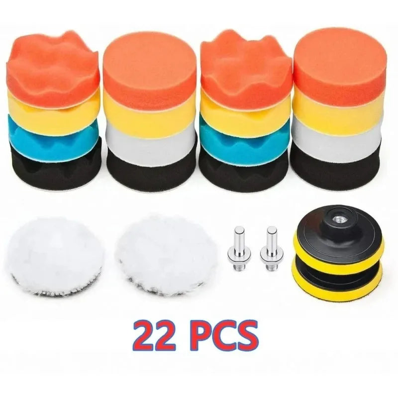 39PCS Car Polishing Sponge Pad Kit Foam Buffers for Waxing and Scratch Removal