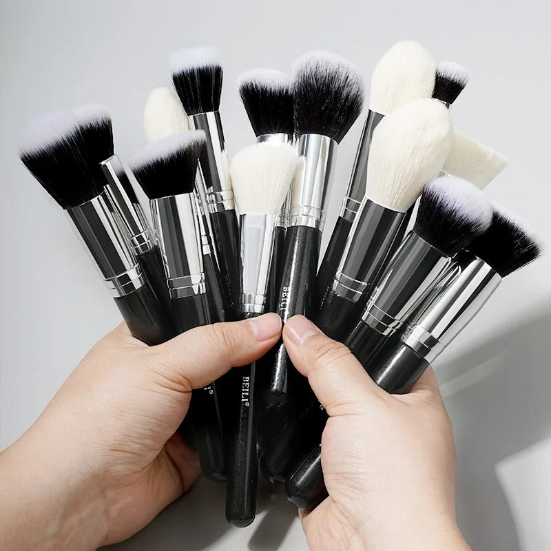Professional Makeup Brush Set 30 Pcs Natural Goat Hair Face & Powder Brushes