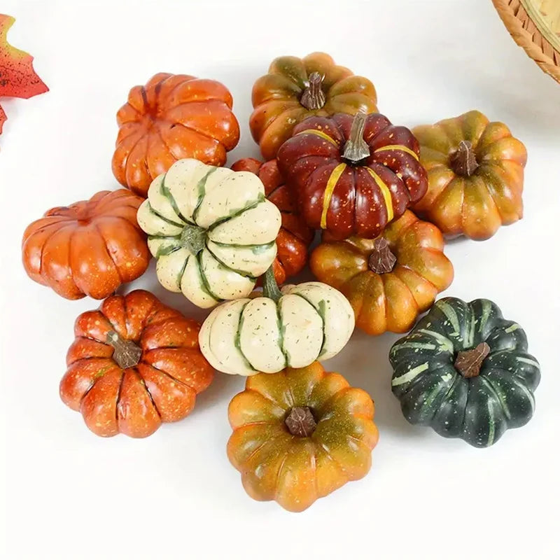 Autumn Faux Pumpkins Decorations for Thanksgiving Harvest Home DIY Crafts Halloween