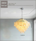 Minimalist Shell Wind Chime Chandelier with Changeable LED Lighting – Romantic Living Room Decor