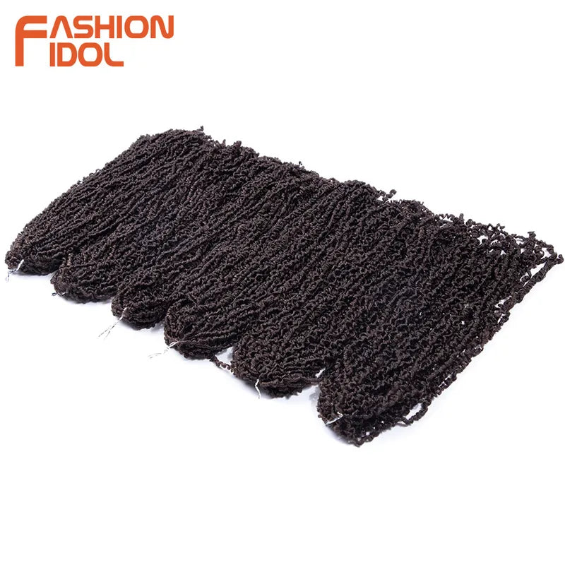 Kinky Curl Faux Locs Crochet Hair Extensions - Ombre Blonde, 18 Inch, 6 Pack