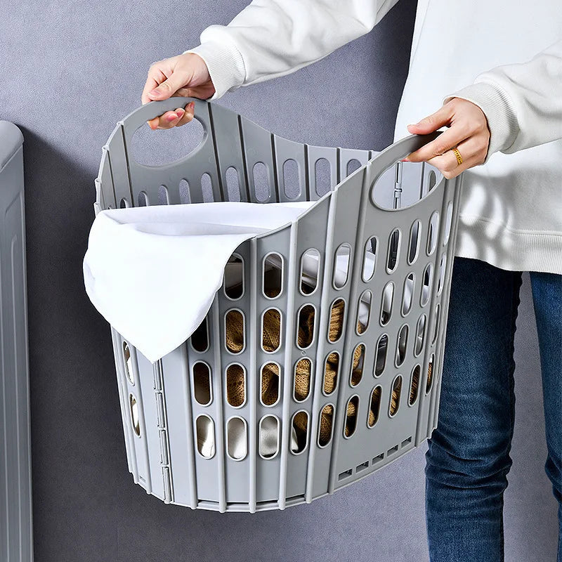 Foldable Wall-Mount Laundry Basket for Bedroom & Bathroom Storage