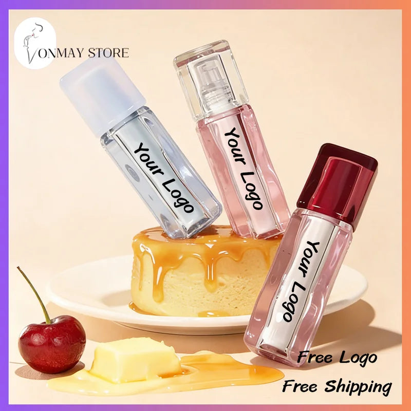 Vegan Lip Oil with Peptides & Botanical Oils - Custom Logo Lip Gloss & Plumping Serum