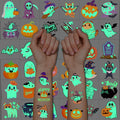 Glow-in-the-Dark Halloween Temporary Tattoos - 36 Sheets Party Decorations & Gifts