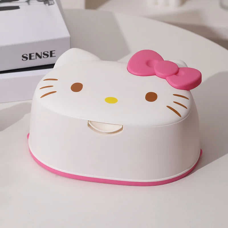 Cute Cartoon Tissue Box Holder for Bathroom & Bedroom - Large Capacity Tabletop Napkin Storage