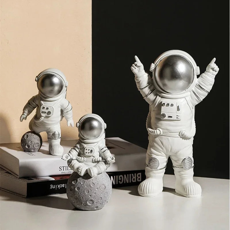 3-Piece Astronaut Desktop Decoration Set - Cute Model Little Astronauts for Car & Home