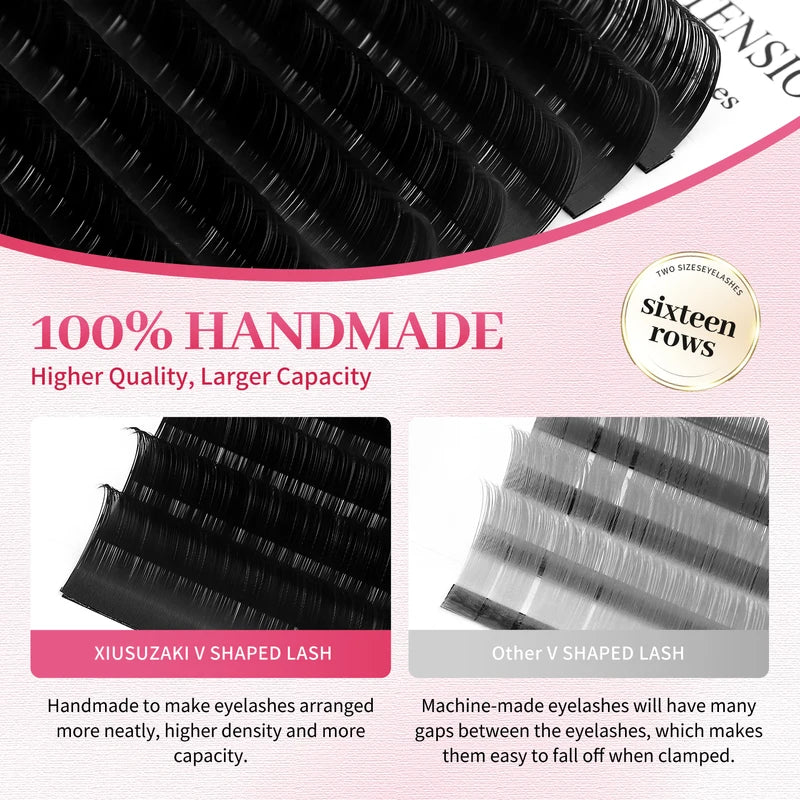 Individual Eyelash Extensions Set - Soft Matte Black Classic & Volume Lashes
