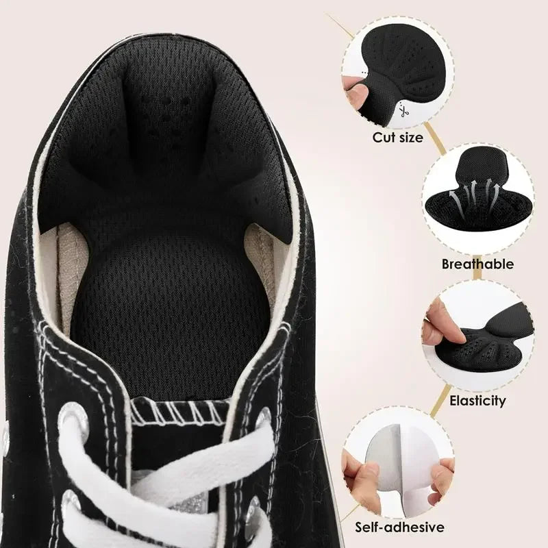 2-in-1 Soft Sponge Heel Cushion Shoe Inserts with Heel Protectors - Unisex