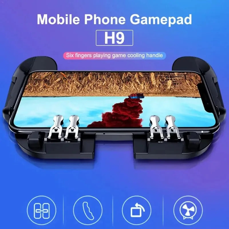 Mobile Game Controller Trigger Joystick for iOS & Android – 6 Finger PUBG Gamepad