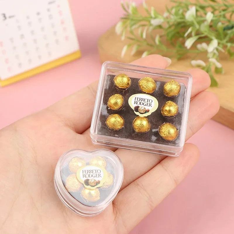 Miniature Dollhouse Chocolate Gift Box Model Food Toy for 1/12 Scale Decor