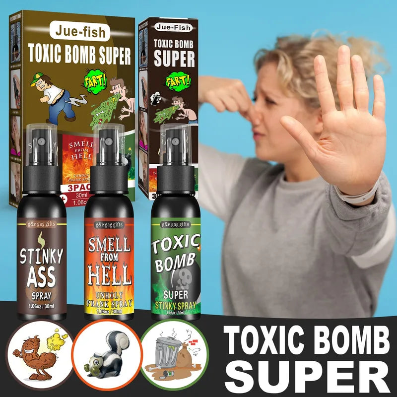 Funny Fart Spray Liquid Gag Prank Toy - 30ml Smelly Gas Stink Bombs