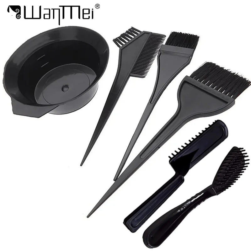 Professional Hair Dyeing Kit with Mixing Bowls and Brushes - Salon Color Tools Set