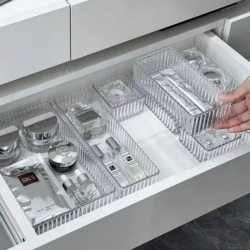 Modular Drawer Organizer Set for Makeup, Skincare, Kitchen & Bathroom Storage