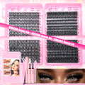 DIY Lash Extension Kit Clusters 9-16mm Eyelash Kit with Bond & Seal Wispy Natural Lashes