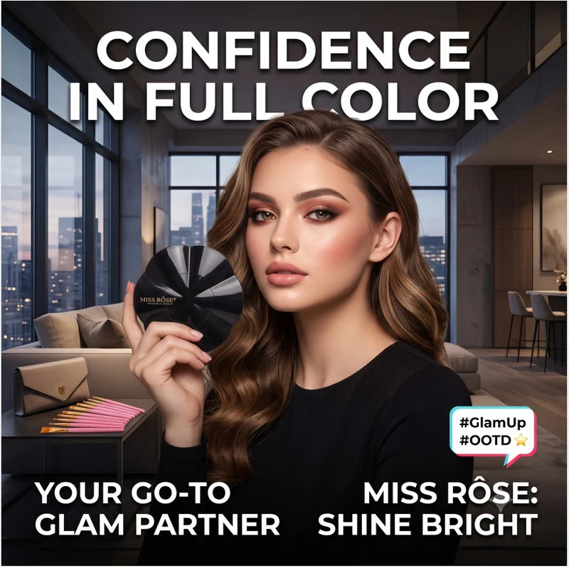 Multicolor Pigmented Makeup Palette with Travel Brush Set for Women - Long-Lasting & Waterproof