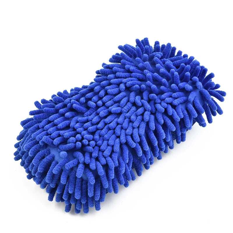 Microfiber Car Wash Glove - Chenille Foam Detailing Cleaning Sponge