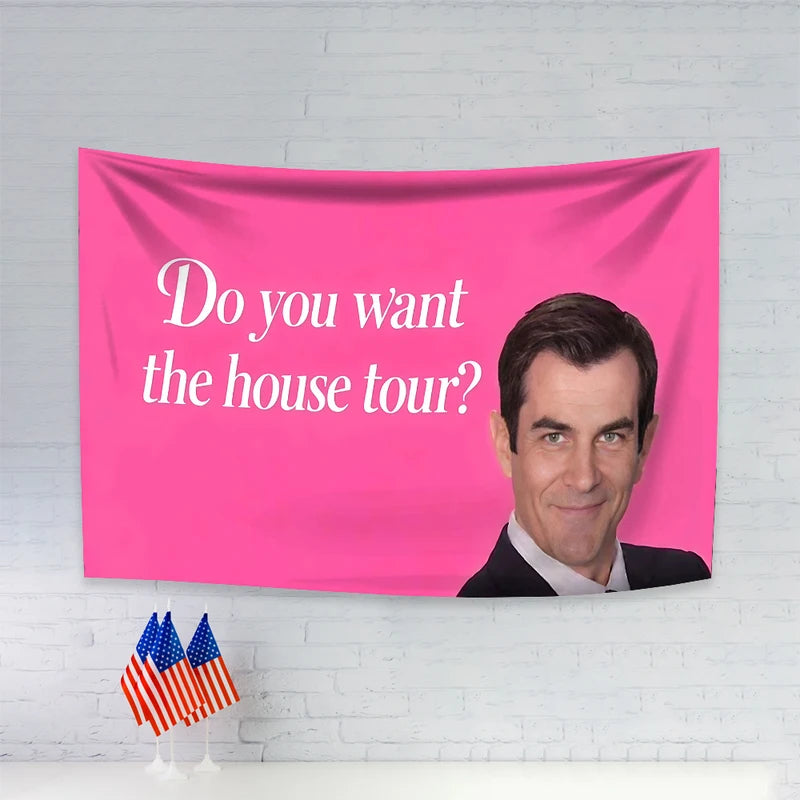 Funny Wall Hanging Flag - Phil Dunphy Room Decor Tapestry with Multiple Sizes