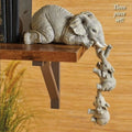 3 Pcs Cute Elephant Resin Figurines Baby & Animal Decor Miniatures Set