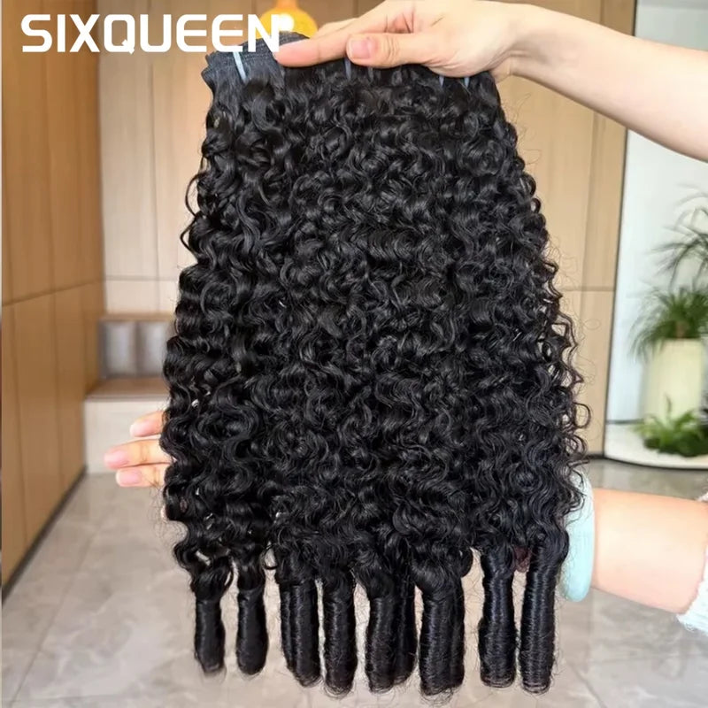 30 Inch Burmese Curly Human Hair Extensions - Brazilian Virgin Remy Hair Bundles