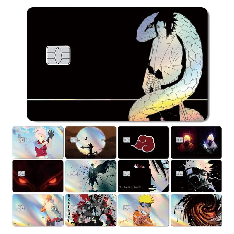 Anime Sasuke Kakashi Laser Holographic Debit Credit Card Skin Cover Sticker