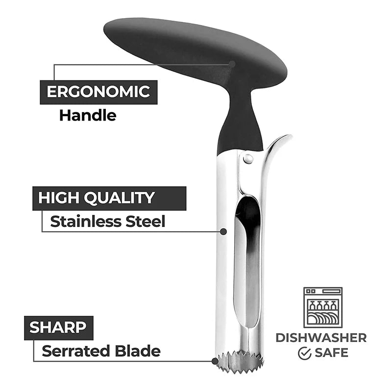 Stainless Steel Apple Corer Fruit Slicer Kitchen Tool - Multi-Function Core Remover