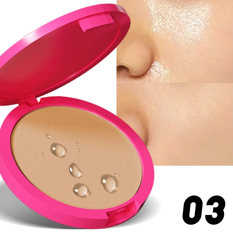 Matte Face Powder Oil Control Foundation Compact for Flawless Makeup