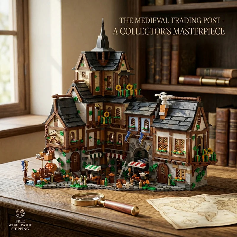 Medieval Town Modular Building Blocks Set - 3857PCS Architectural Model Kit for Adults