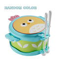 Educational Double-Sided Owl Drum - Musical Instrument for Motor Skills & Brain Development
