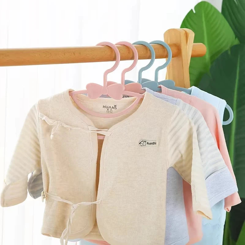 Children's Plastic Clothes Hangers Pack - Portable Closet Storage Racks