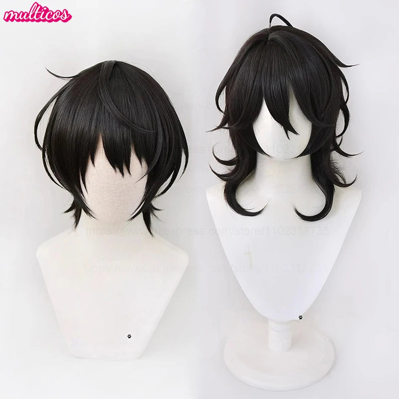 Anime Cosplay Wig 30cm 45cm Synthetic Heat-Resistant Hair Halloween Costume