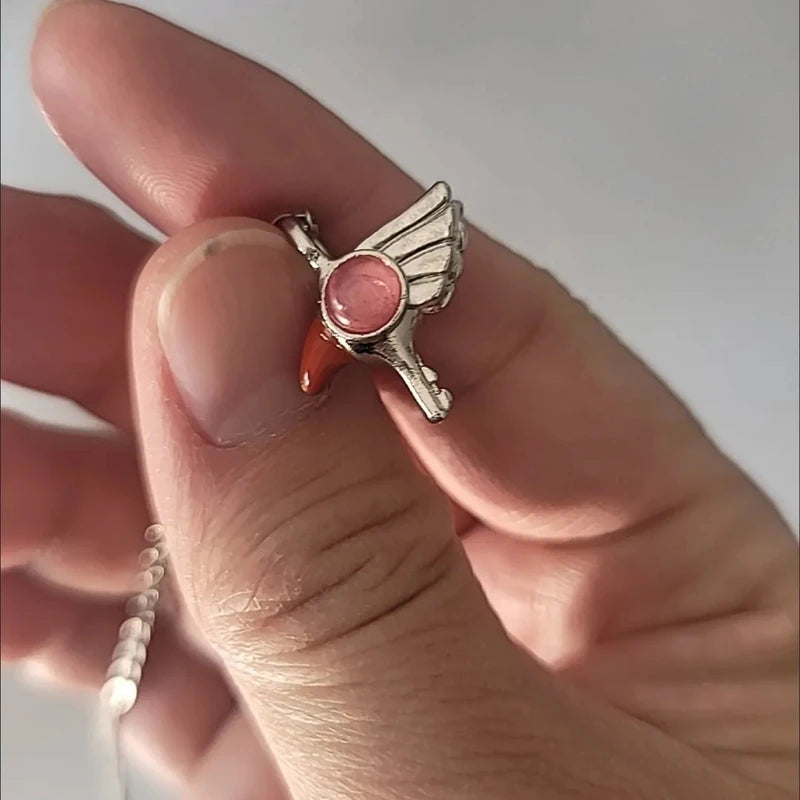 Kawaii Cardcaptor Sakura Pendant Necklace Anime Cartoon Magic Girl Jewelry Gift