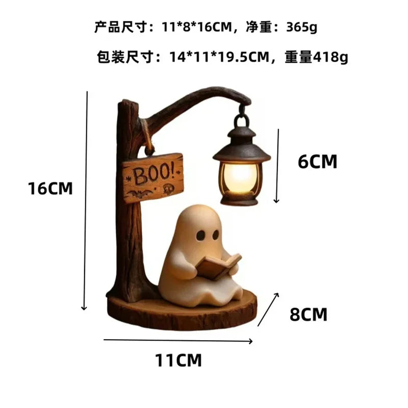 Halloween Witch Ghost 3D Lantern Lamp - Spooky Party Indoor Outdoor Decor