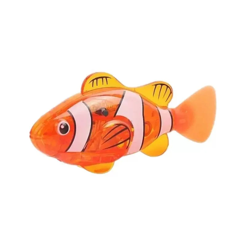 Electric Robotic Fish Toy with Light & Induction for Bath Water Play