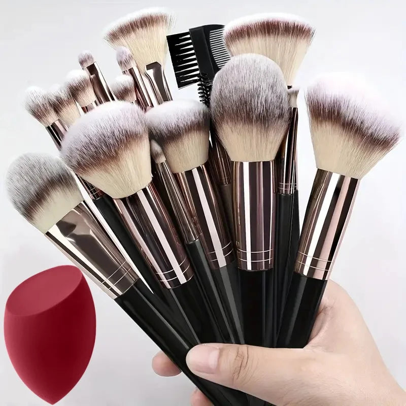 Professional Makeup Brush Set 3-20 Pcs Fluffy Foundation Eyeshadow Concealer Blending Tools