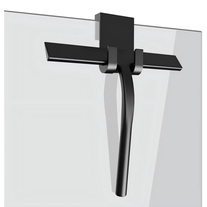 Glass Shower Squeegee with Silicone Holder for Bathroom & Window Cleaning