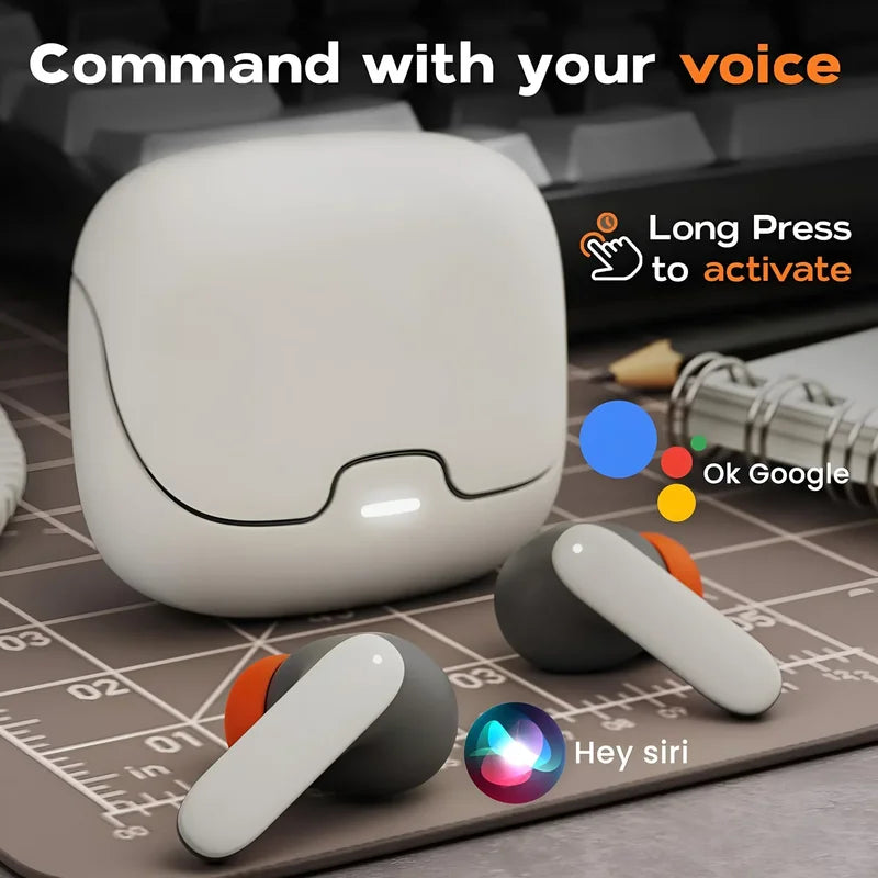 Wireless Bluetooth Earphones with Noise Cancelling & Low Latency - In-Ear Stereo