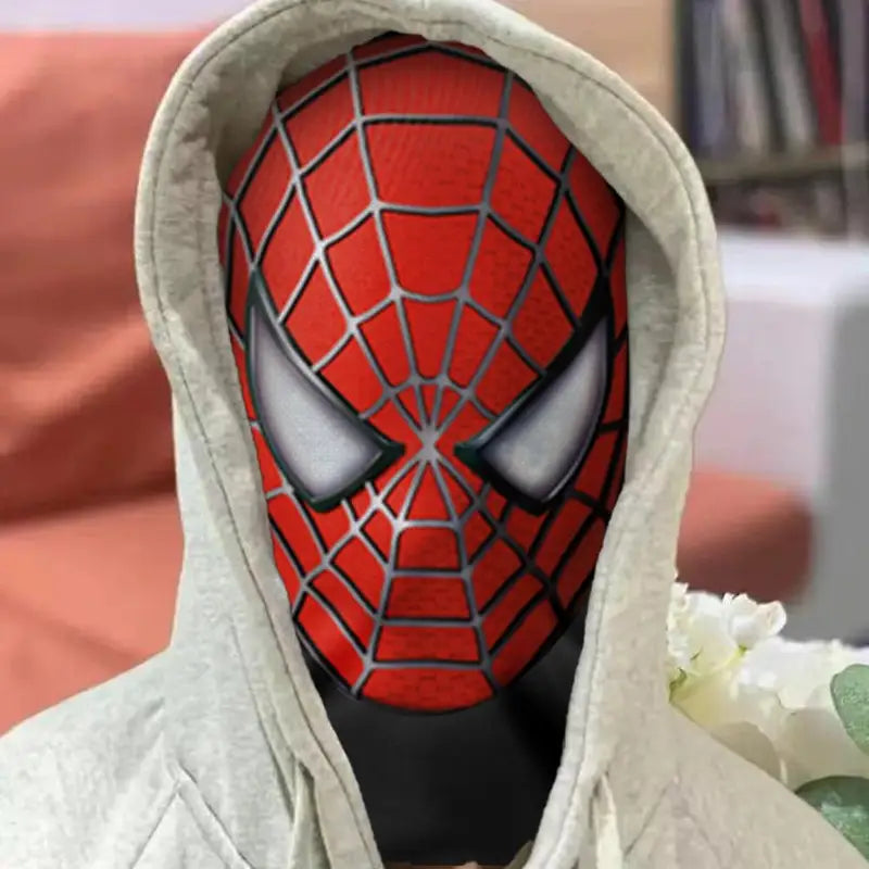 3D Realistic Face Mask Mesh Cosplay Prop Halloween Party Mask Unisex