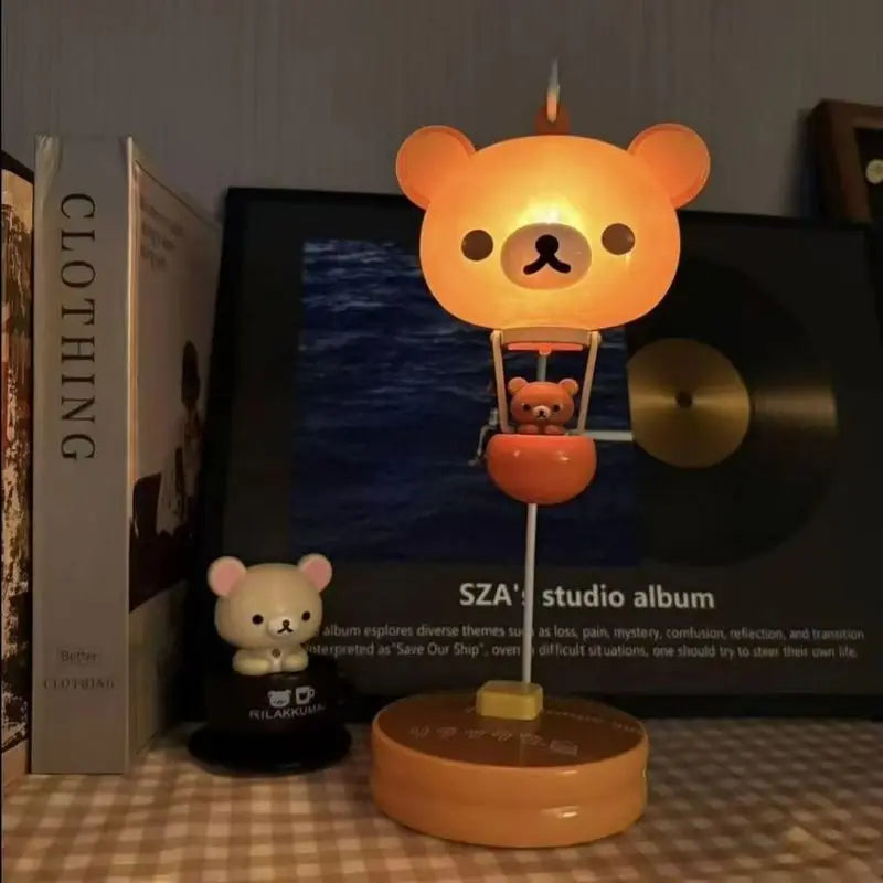 Cute Rilakkuma Bear Table Lamp Night Light Desk Decor for Bedroom & Nightstand