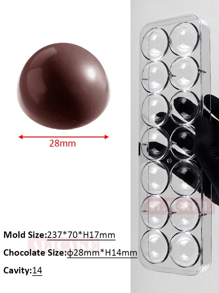 Polycarbonate Candy & Chocolate Molds for Baking and Confectionery - Multiple Colors