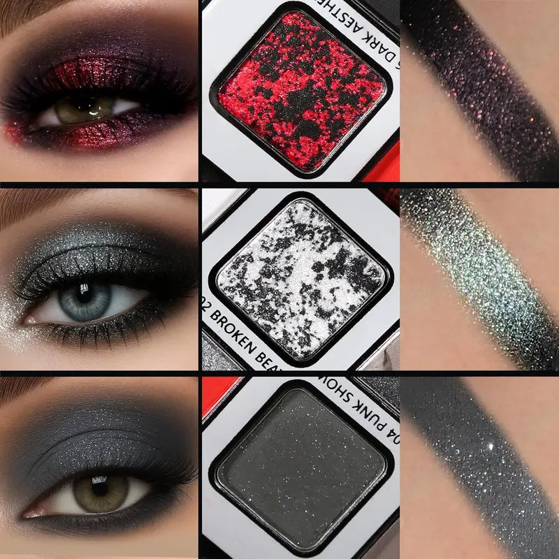 12-Color Matte and Shimmer Eyeshadow Palette for Smoky & Artistic Looks