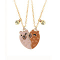 Cute Heart-Shaped Friendship Necklace Set for Girls - Best Friend Gift, Multiple Metal Colors