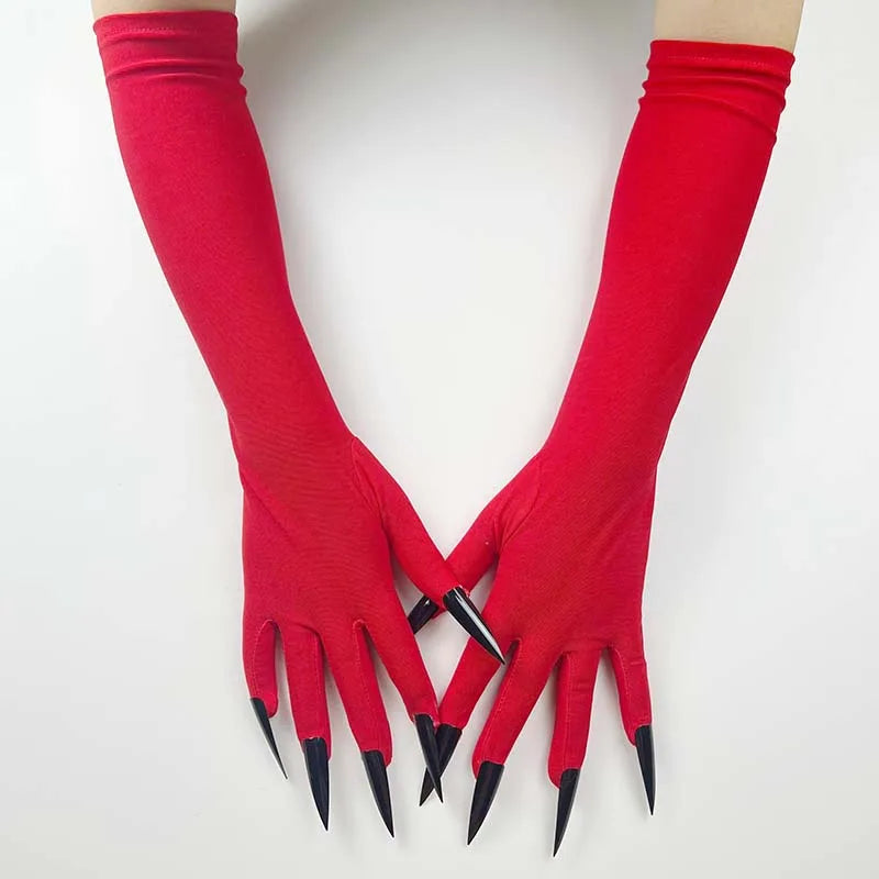 Halloween Ghost Claw Gloves Long Nail Costume Accessory for Stage and Party
