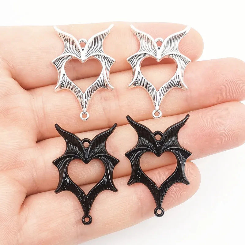 Halloween Retro Devil Wings Pendant Bat Jewelry Accessories Zinc Alloy DIY
