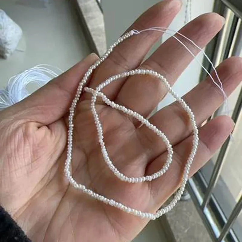 Natural Freshwater Pearl Beads 1.8-2mm Small Round Jewelry Making Supplies