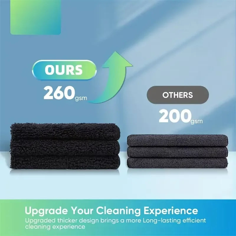 Microfiber Cleaning Cloths Set - Durable Absorbent Dish and Household Towels