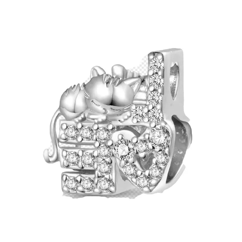 Sterling Silver Highland Cow Pendant for DIY Jewelry - Suitable for Bracelets & Necklaces