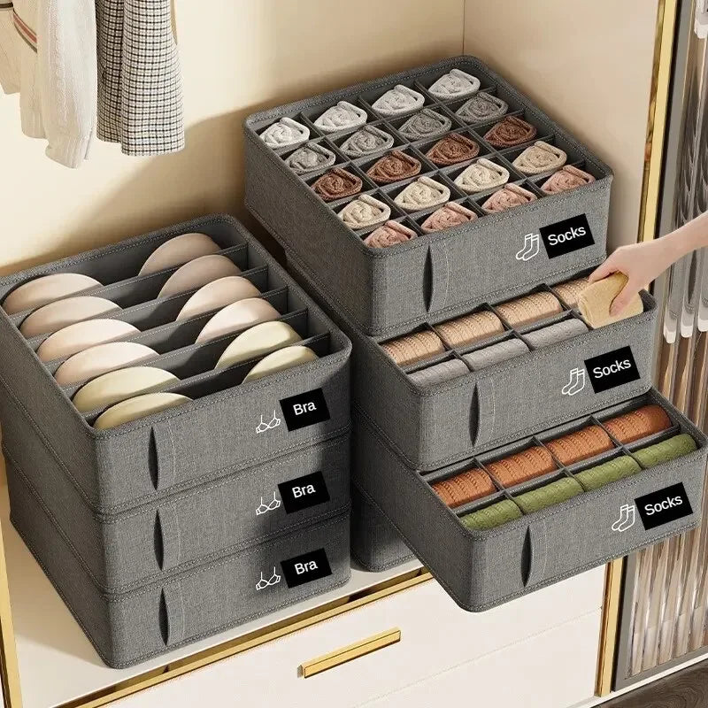 Foldable Underwear and Closet Organizer Storage Box - Multi-Color