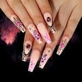 Halloween Fake Nail Tips 24-Piece Ghost & Pumpkin Spooky Design Press On Nails